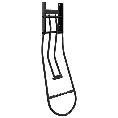 Væghængt sadelholder foldbar jern sort