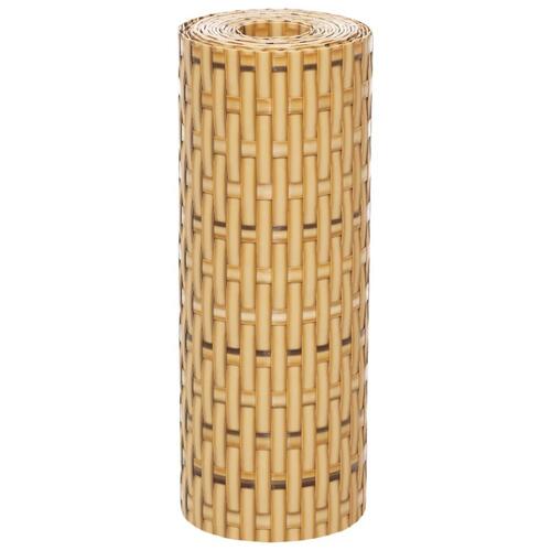 Altanafskærmninger 10 stk. 255x19 cm polyrattan lysebrun