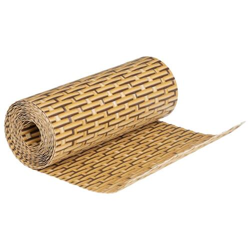 Altanafskærmninger 10 stk. 255x19 cm polyrattan lysebrun
