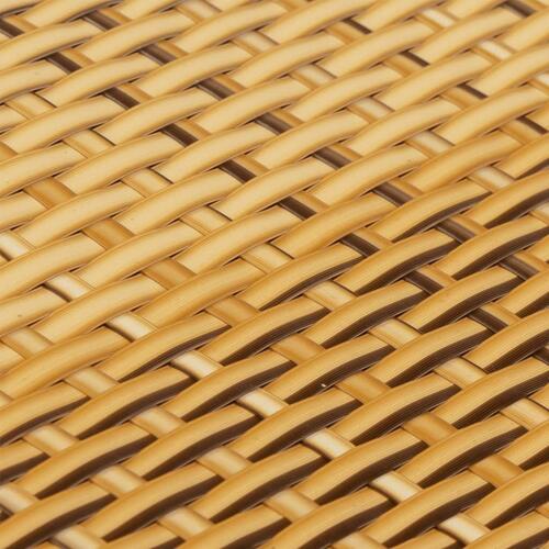 Altanafskærmninger 10 stk. 255x19 cm polyrattan lysebrun