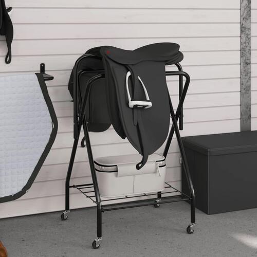 Sadelholder foldbar jern sort