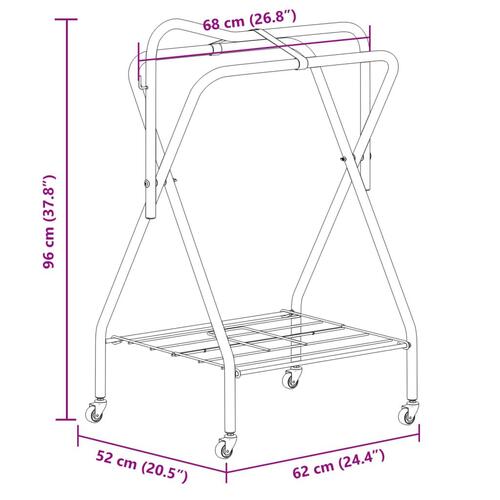 Sadelholder foldbar jern sort