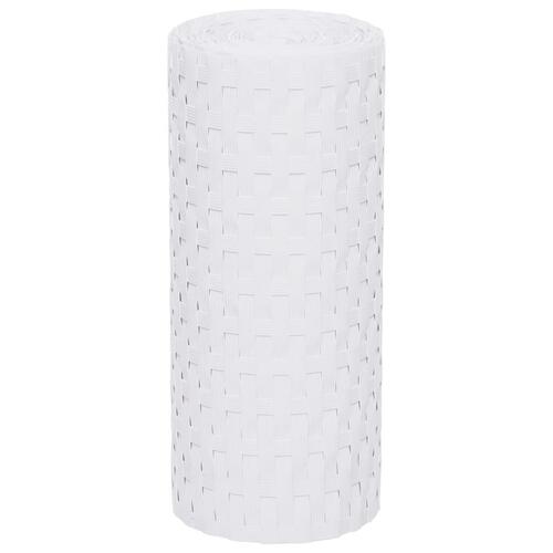 Altanafskærmninger 5 stk. 255x19 cm polyrattan hvid
