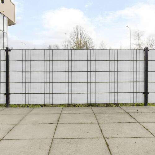 Altanafskærmninger 10 stk. 255x19 cm polyrattan hvid