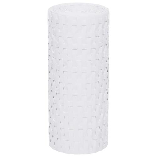 Altanafskærmninger 10 stk. 255x19 cm polyrattan hvid