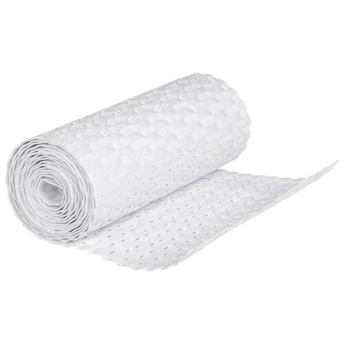 Altanafskærmninger 10 stk. 255x19 cm polyrattan hvid