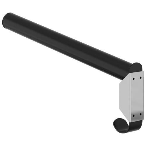 Væghængt sadelholder foldbar jern sort