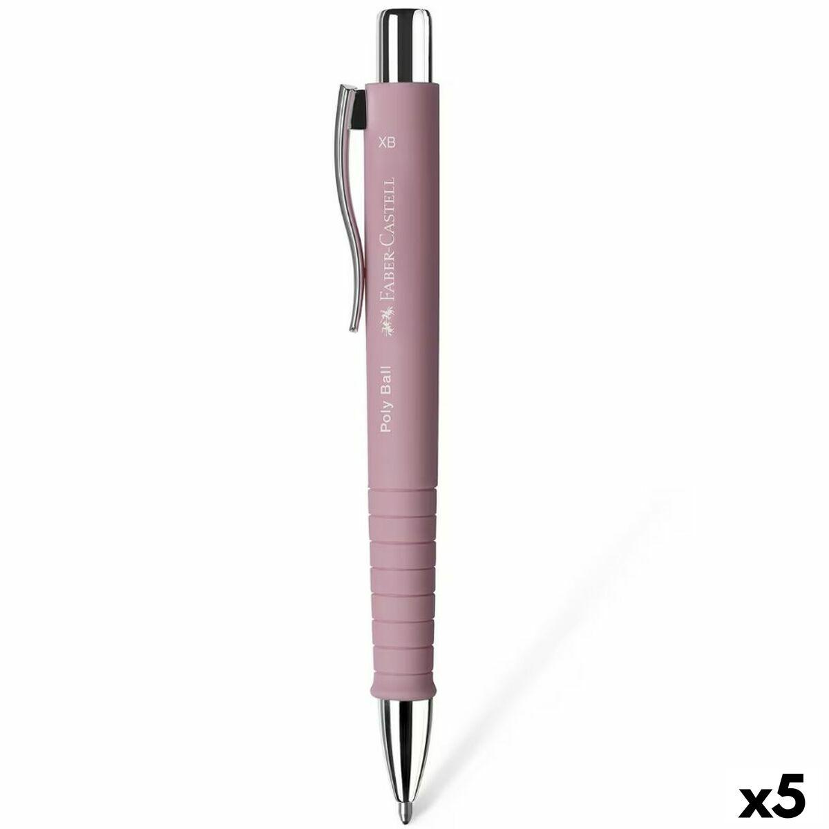 Faber-Castell Poly Ball XB kuglepen - Pink, 5 stk.