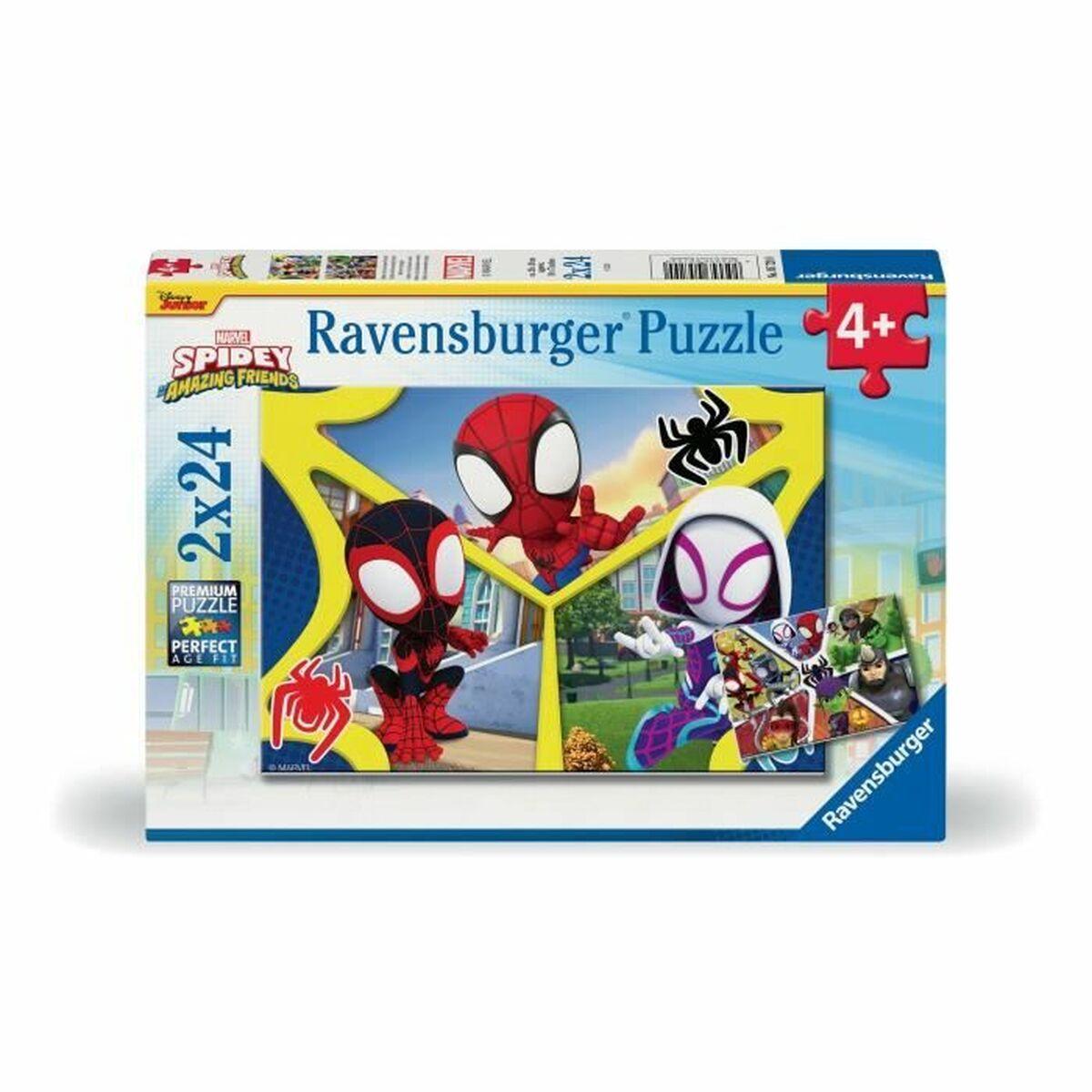 Ravensburger puslespil - Spidey og hans fantastiske venner, 2×24 brikker (4+) billede