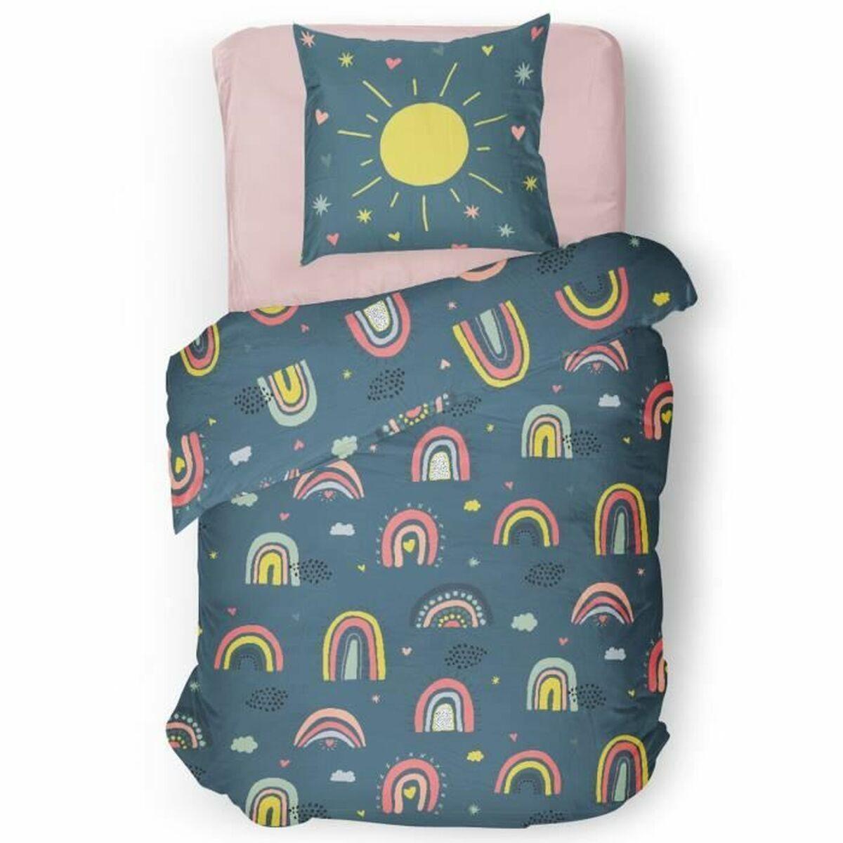 Roupillon dynebetræk sæt - Rainbow, blå, 140 x 200 cm (2 dele)