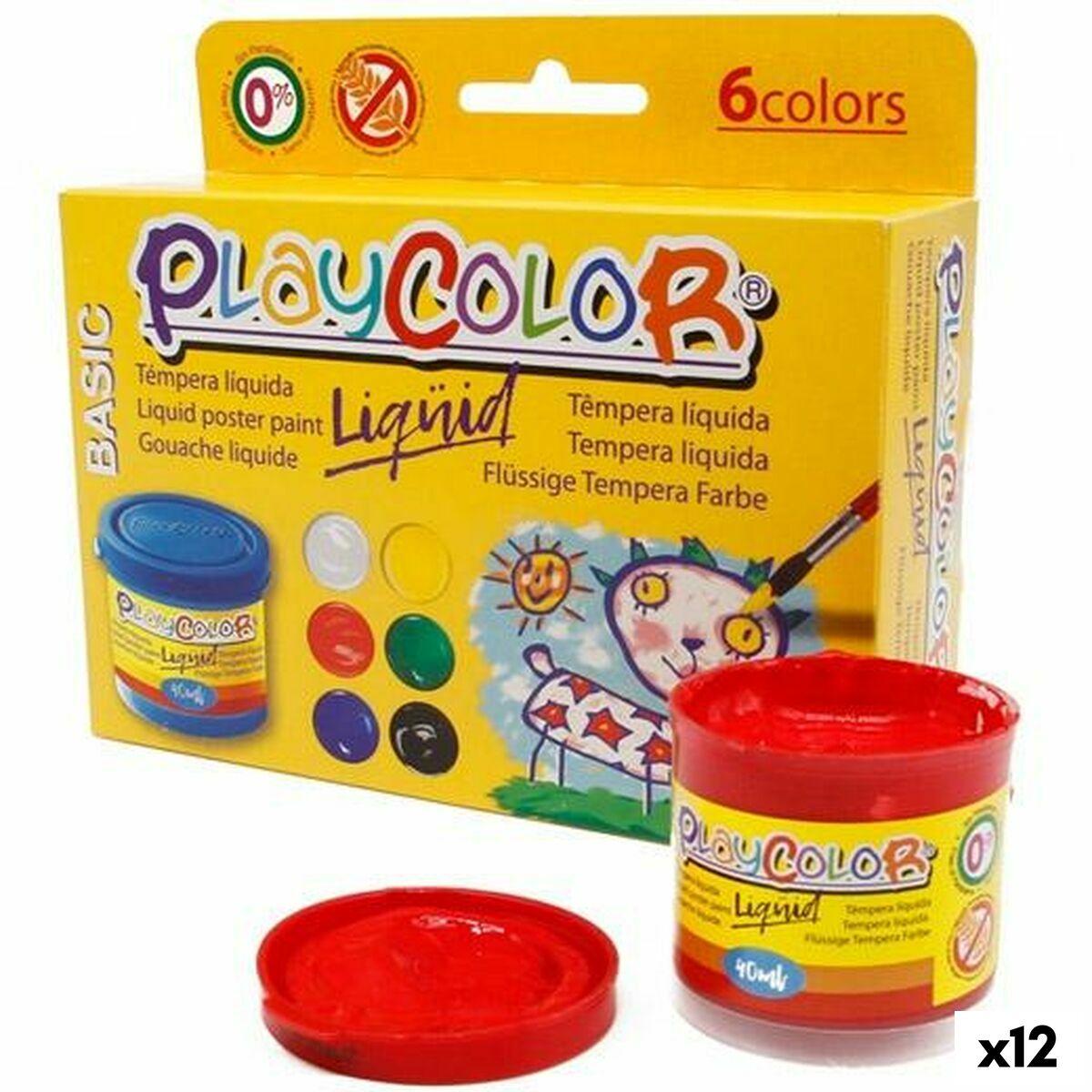 Playcolor Tempera-maling, multifarvet 40 ml - 12 enheder