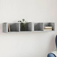 Vægskab 99x18x16,5 cm konstrueret træ betongrå