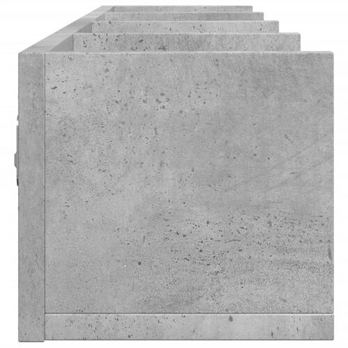 Vægskab 99x18x16,5 cm konstrueret træ betongrå