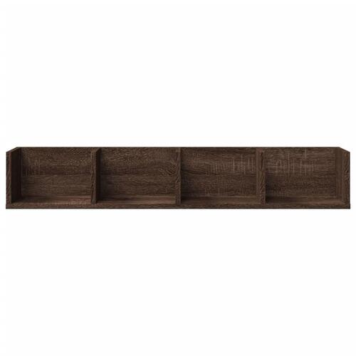 Vægskabe 2 stk. 99x18x16,5 cm konstrueret træ brunt eg
