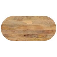 Bordplade 90x40x2,5 cm oval massivt mangotræ
