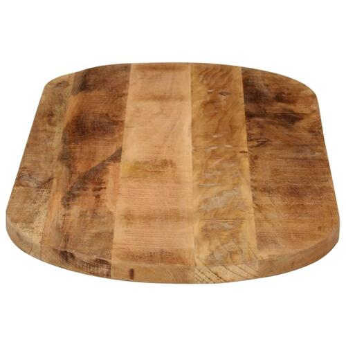 Bordplade 90x40x2,5 cm oval massivt ru mangotræ