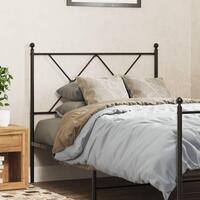 Sengegavl 90 cm metal sort