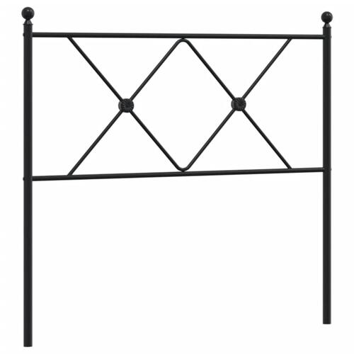 Sengegavl 90 cm metal sort