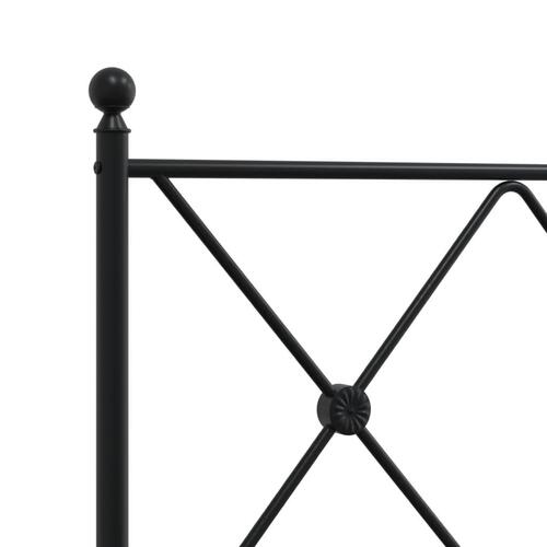 Sengegavl 90 cm metal sort