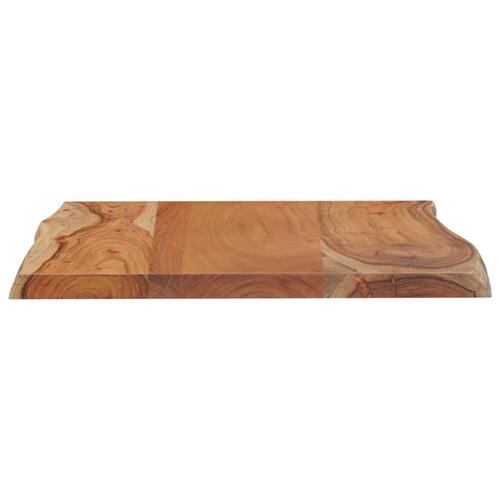 Bordplade 80x60x2,5 cm rektangulær massivt akacietræ