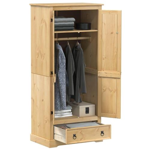 Klædeskab Corona 76x50x170 cm massivt fyrretræ