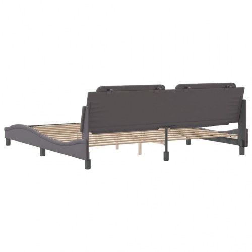 Sengeramme uden madras Zadar 200x200 cm kunstlæder grå