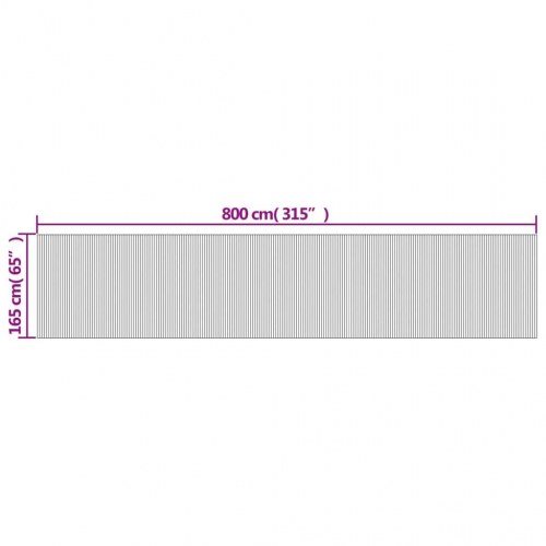 Rumdeler 165x800 cm bambus naturfarvet