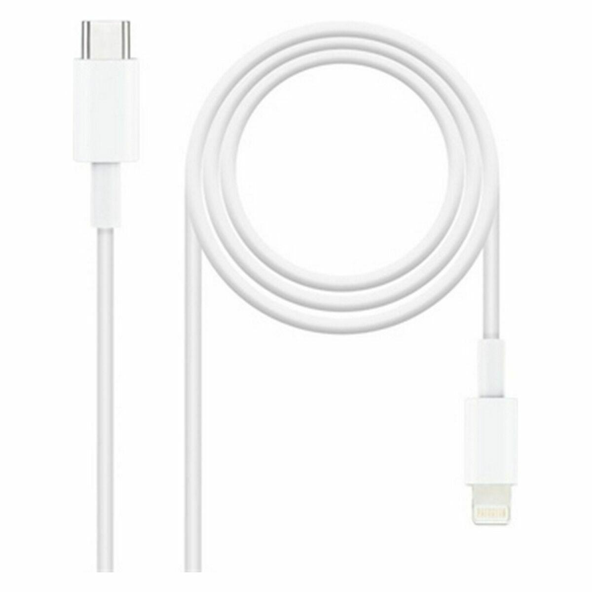 NANOCABLE Lightning til USB-C kabel 1 m - hvid