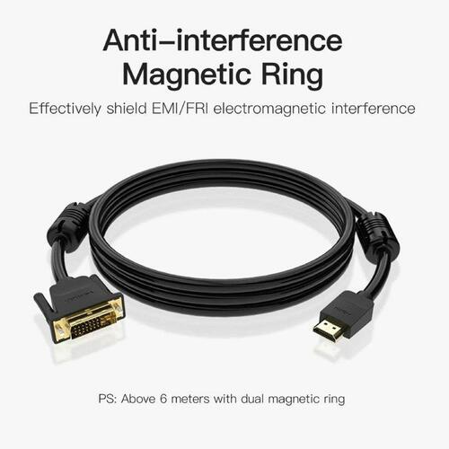 DVI til HDMI-adapter Vention ABFBH Sort 2 m