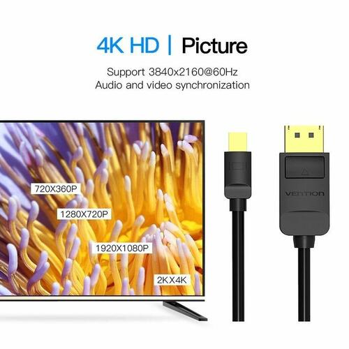 Mini DisplayPort til DisplayPort-adapter Vention HAABI