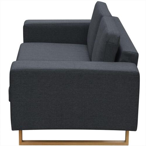 2-personers sofa i stof, mørkegrå