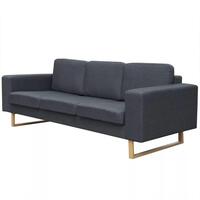 3-personers sofa i stof, mørkegrå