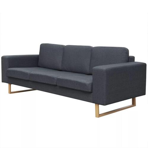 3-personers sofa i stof, mørkegrå