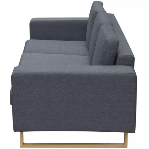 3-personers sofa i stof, mørkegrå