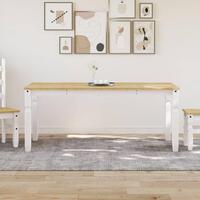 Spisebord Corona 180x90x75 cm massivt fyrretræ hvid