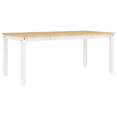 Spisebord Corona 180x90x75 cm massivt fyrretræ hvid