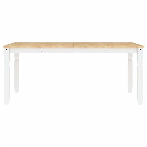 Spisebord Corona 180x90x75 cm massivt fyrretræ hvid