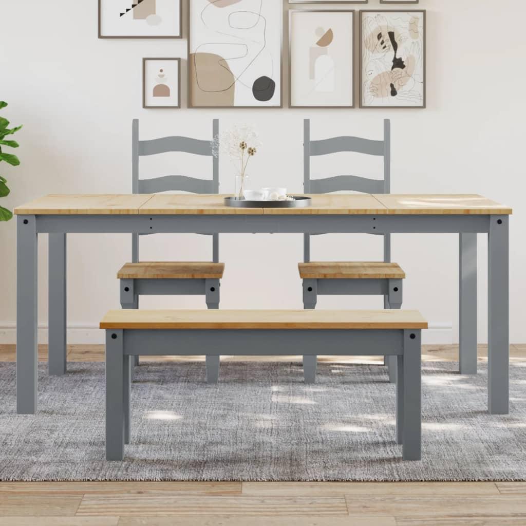 Spisebord Panama 180x90x75 cm massivt fyrretræ grå
