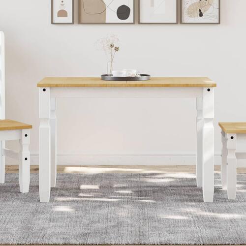 Spisebord Corona 112x60x75 cm massivt fyrretræ hvid
