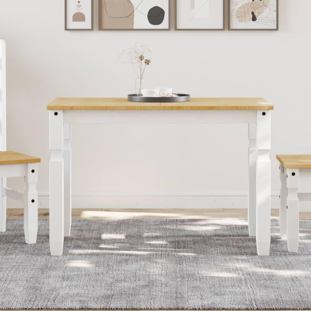 Spisebord Corona 112x60x75 cm massivt fyrretræ hvid