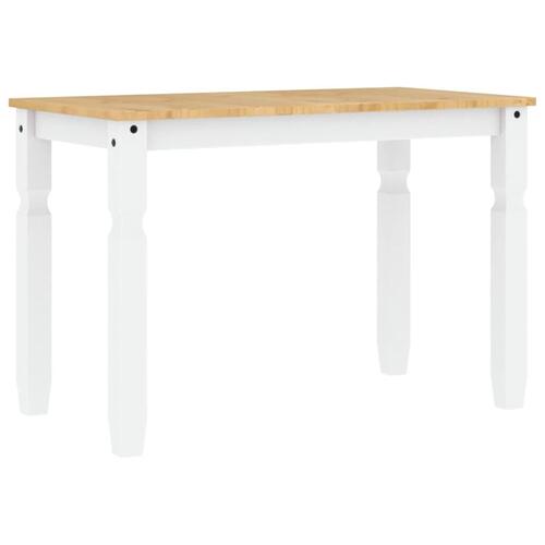 Spisebord Corona 112x60x75 cm massivt fyrretræ hvid