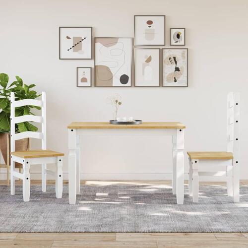 Spisebord Corona 112x60x75 cm massivt fyrretræ hvid