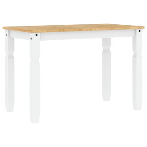 Spisebord Corona 112x60x75 cm massivt fyrretræ hvid