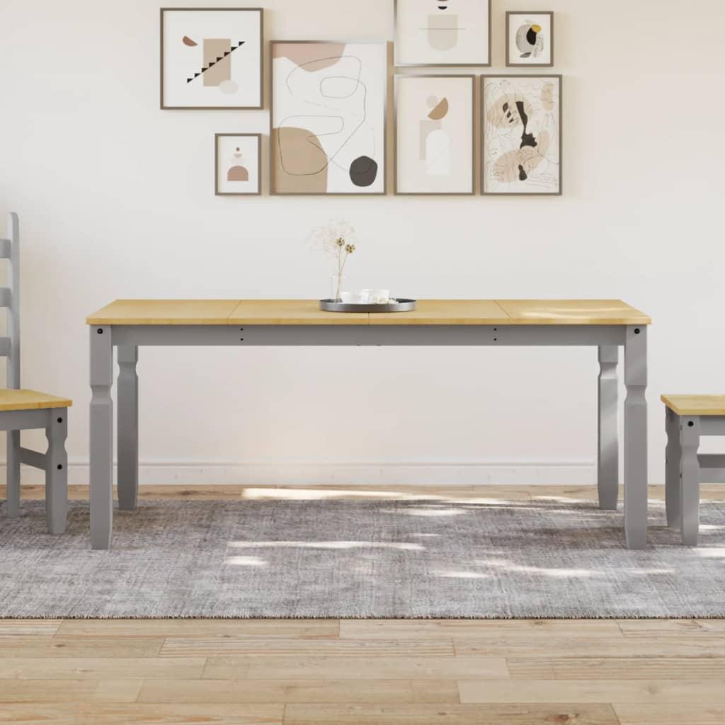 Spisebord Corona 180x90x75 cm massivt fyrretræ grå