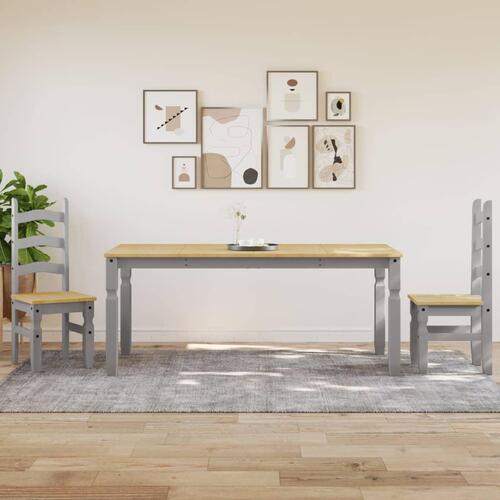 Spisebord Corona 180x90x75 cm massivt fyrretræ grå