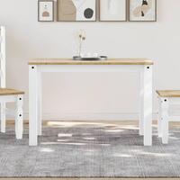 Spisebord Panama 117x60x75 cm massivt fyrretræ hvid