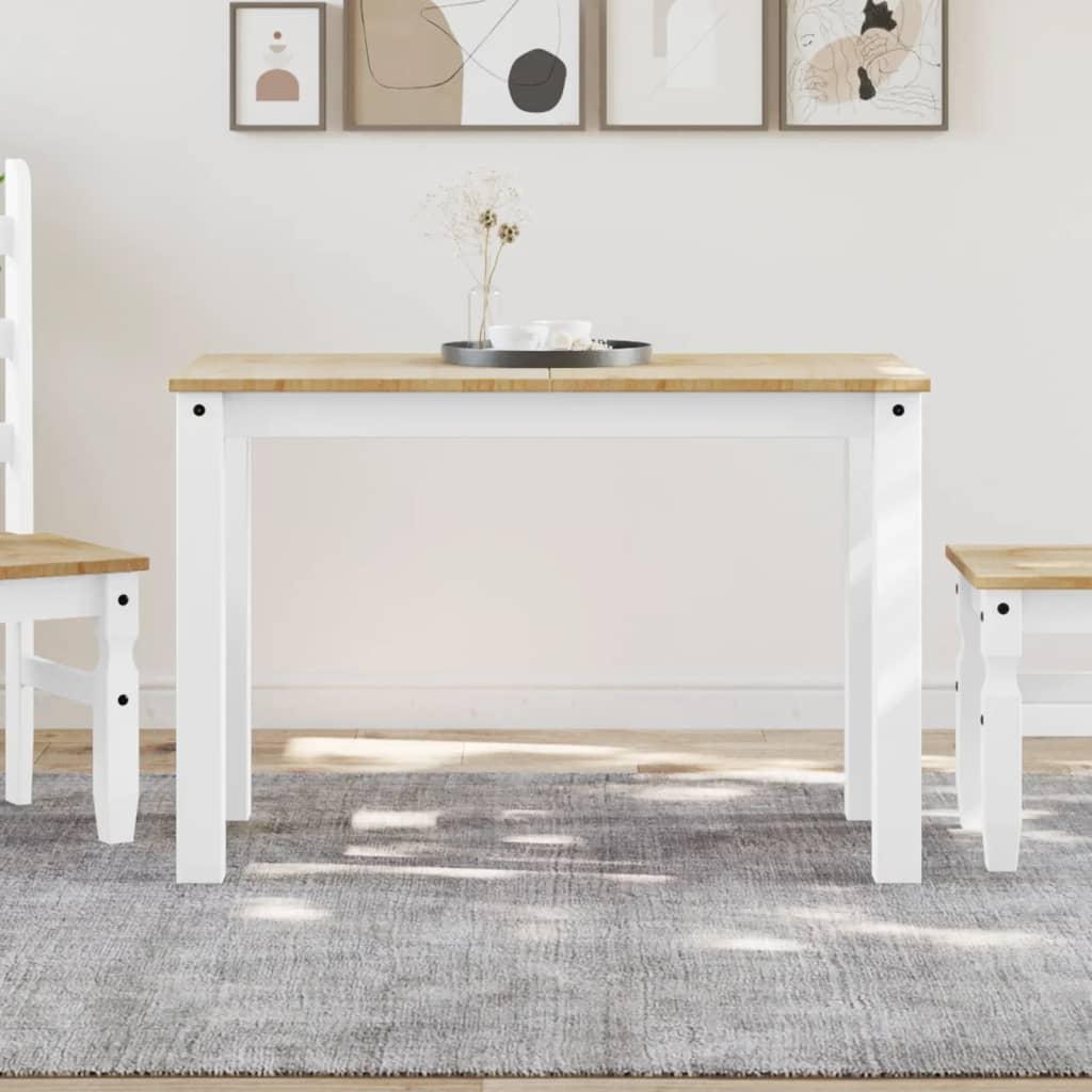 Spisebord Panama 117x60x75 cm massivt fyrretræ hvid