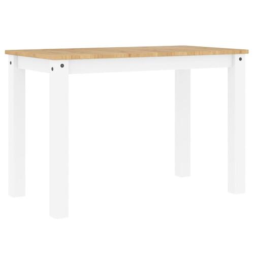 Spisebord Panama 117x60x75 cm massivt fyrretræ hvid