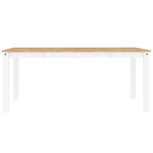 Spisebord Panama 180x90x75 cm massivt fyrretræ hvid