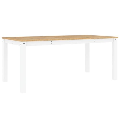 Spisebord Panama 180x90x75 cm massivt fyrretræ hvid